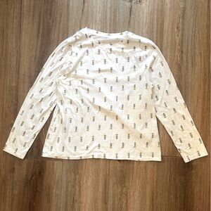 NWOT White Yellow Floral Long Sleeve Top